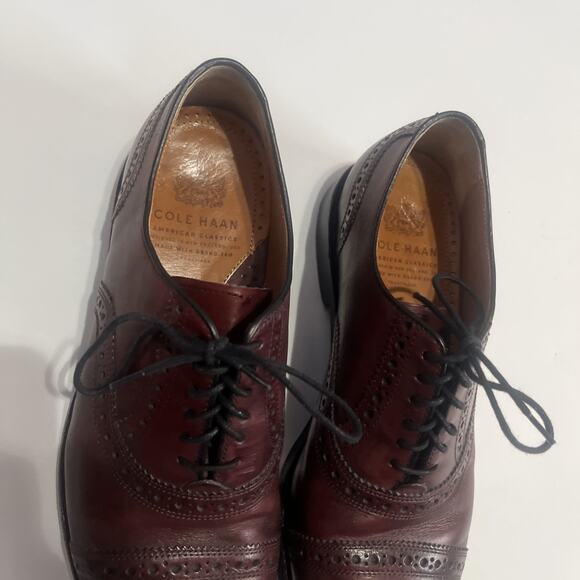 Cole Haan Men\'s American Classic Kneeland Brogue Oxford Oxblood Style 29838 Sz 8